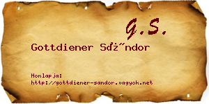 Gottdiener Sándor névjegykártya